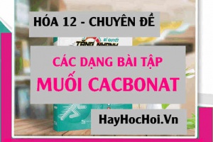 Các dạng bài tập về muối Cacbonat và cách giải - Hóa 12 chuyên đề